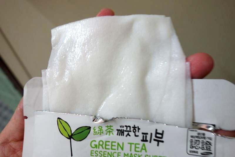 韓国コスメ esfolio グリーンティー緑茶 シートマスク 美白潤い透明感